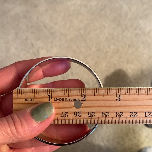 COACH floral bangle bracelet. Silver with pink , black and red. NEW- never worn. - Picture 4 of 4